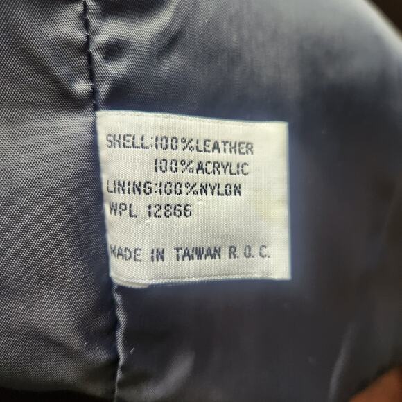 Vintage Outdoor Exchange Black 100% Leather Suede & Knit Bomber Jacket, Medium - Picture 12 of 12